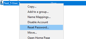 Reset password in AD