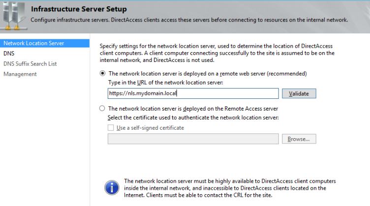 Network Location Server
